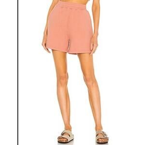 Revolve Sixthreeseven High Waist Cotton The Sweat Short in Salmon Size Small